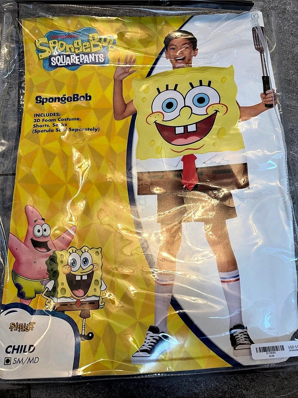 SpongeBob SquarePants costume Child S/M. Excellent Condition
